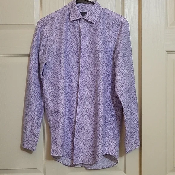 fitted lace wedding dress Hi-Tie Black Dinner Shirt Purple Floral Silk Men's Long Sleeve Shirts, M